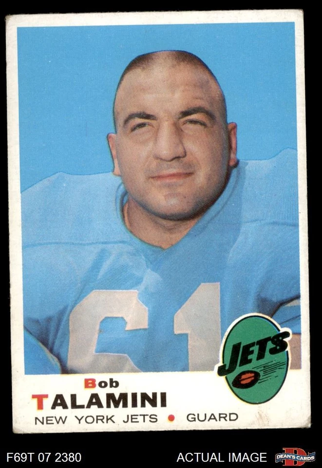1969 Topps #162 Bob Talamini Jets Kentucky 2 - GOOD - Image 1 of 1