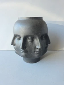 TMS 2005 Black Perpetual Faces Vase Dora Maar Fornasetti Style Vitruvian 9.5” - Bild 1 von 3