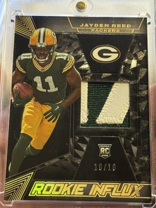 Jayden Reed schwarz Football Rookie Influx Patch 10/10 - Bild 1 von 3