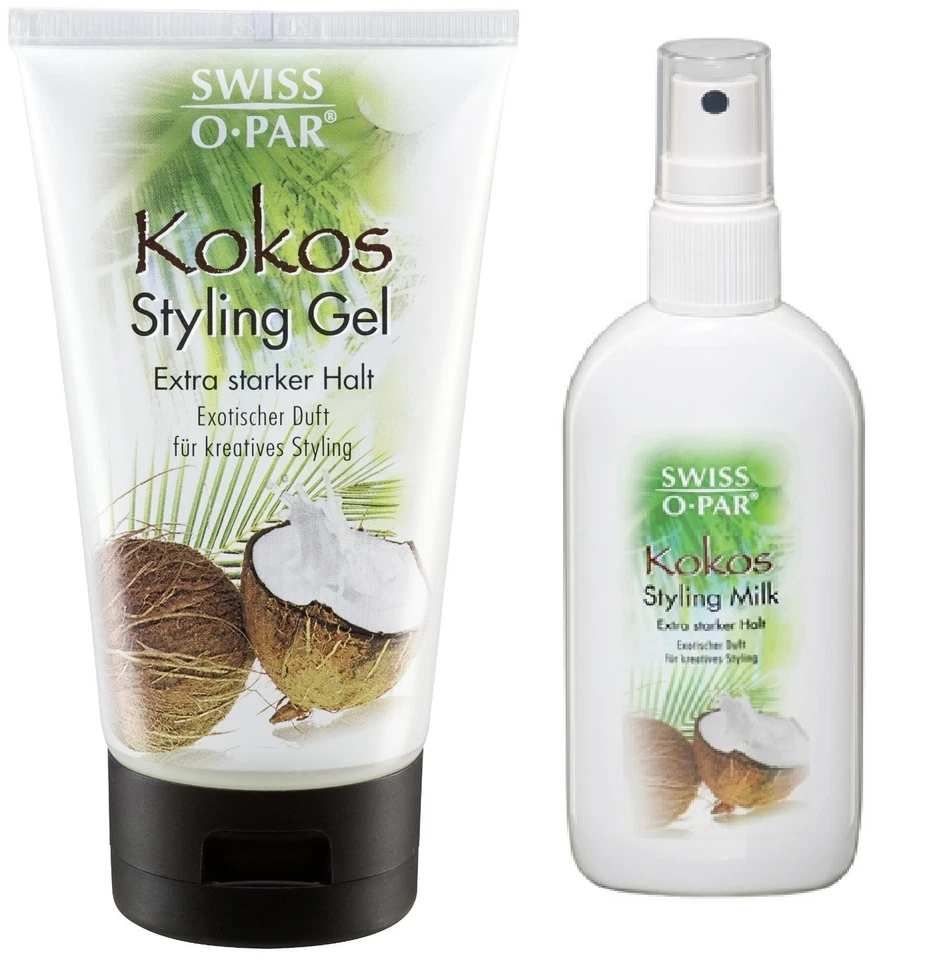 SWISS O PAR 150ml Swiss O-Par Coconut Styling Milk or Gel Extra Strong Hold