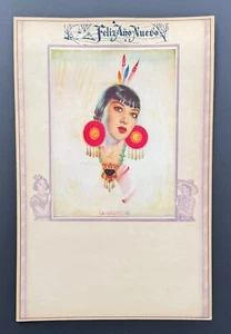 La Malinche, Vintage 1930s Armando Drechsler Calendar Art Print, Anna Mae Wong - Picture 1 of 6