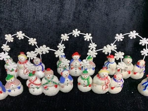 Princess House Snow People Set of 8 Small Placard Place Card Holders 2259   - Picture 1 of 12