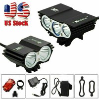 15000LM XM-L T6 LED Zoomable Front Bicycle Light Headlight Cycling Rear Lamp