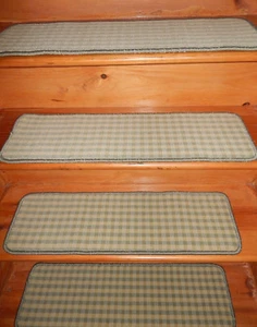 13 = Step 9''x 30'' 1 Landing 29'' x 30'' Tufted carpet Wool Woven Stair Treads. - Picture 1 of 5
