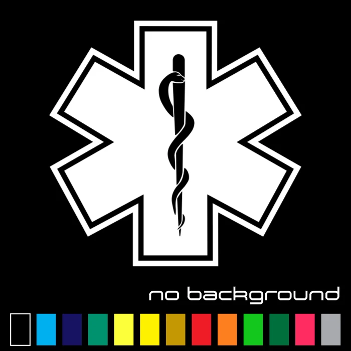 ORACAL Star of Life Sticker Vinyl EMT Decal Ambulance Medical Emergency Paramedic EMS
