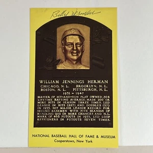 Billy Herman Cubs Dodger signiert handsigniert Baseball Hall HOF Plakette Postkarte 33 - Bild 1 von 9