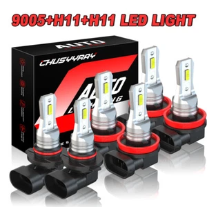 For Nissan Maxima Sedan 4-Door 3.5L 2009-2014 LED Headlights+Fog Lights Bulbs - Foto 1 di 18