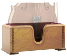 Boston Deluxe Violin Stand with Burgundy Suede Interior
