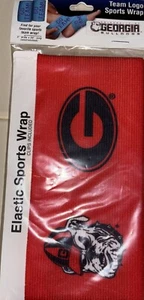 UGA Georgia Bulldogs elastische Sport Halstuch Clips enthalten 3”x 54” latexfrei - Bild 1 von 3