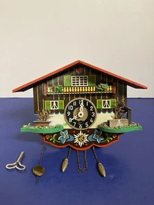 Vintage West Gremany Kaiserwalzer 15 Wood Clock For Parts Or Repair - Picture 1 of 12