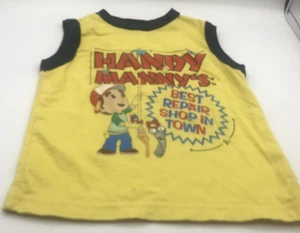 Super Rare VTG Y2k Disney Handy Manny BOYS Tank Top Size 4 Yellow/Black Gift - Picture 1 of 11