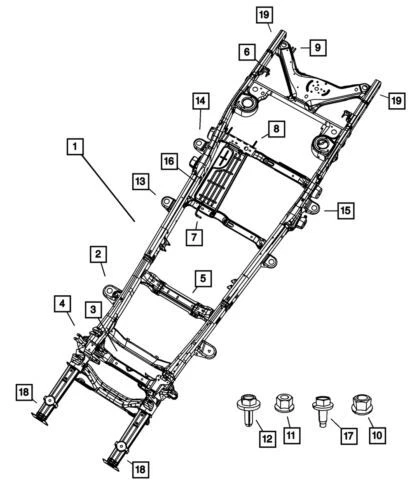 Dodge Durango 2004-2009 transmisión delantera travesaño genuino Mopar 68042235AA Foto 1 de 1
