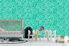 3D Lines Green Background Self-adhesive Removable Wallpaper Murals Wall 21