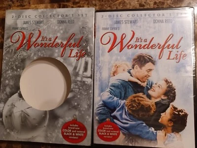 It’s A Wonderful Life  (2 DISC COLLECTORS ED.) B&W and COLOR, slipcover, SEALED - Image 1 of 2