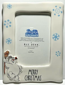 RAE DUNN Frosty der Schneemann FROHE WEIHNACHTEN Foto Bilderrahmen Weihnachten NEU - Bild 1 von 9