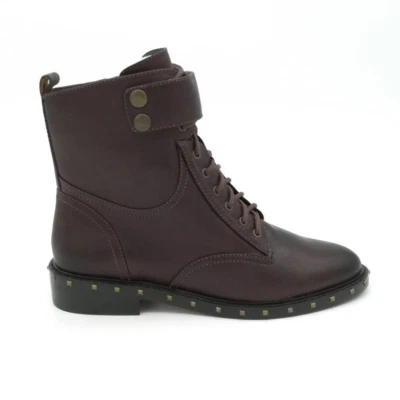 Vince Camuto Mujer Talorini Combate Motocicleta Botas Cuero Marrón Tachonado 7.5 M Foto 1 de 4