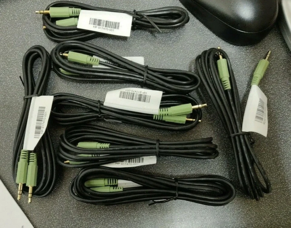 25X - HP 917470-001 Stereo Audio Aux Cable 3.5mm Male to Male  NEW! 🔥25 pcs.🔥 - Image 1 of 1