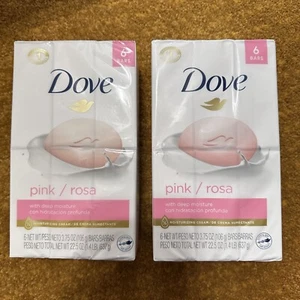 Dove Beauty Pink Rosa Deep Moisture Bath Bar Soap 12 Individual 3.75oz Bars - Picture 1 of 4
