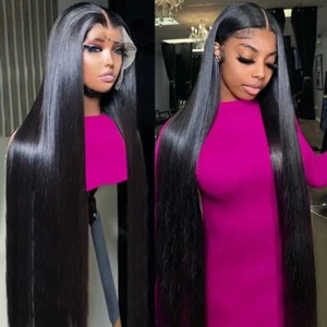 Jayes Bone Straight Human Hair 13x4 Lace Frontal 180 Density Brazilian Wigs - Picture 1 of 4