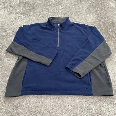 Athletic Works Fleece Jacket Mens 3XL Blue Gray 1/2 Zip Casual Outdoor Hiking - Image 1 of 4