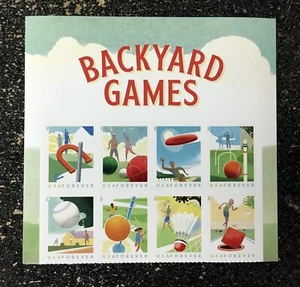 2021USA #5627-5634 Forever Backyard Games - Header Block of 8 mint - Picture 1 of 1