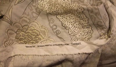 Thibaut Fabric MACBETH Gray Linen Chestnut Hill remnant 22"w X 4.3 yds - Image 1 of 4