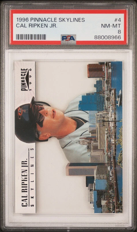 CAL RIPKEN JR. 1996 PINNACLE SKYLINES 4 ORIOLES PSA 8 POP 8 - Image 1 of 1