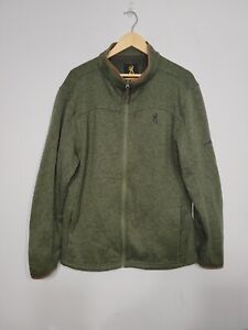 Browning Men's Jacket Size XL Green Knitted Full Zip