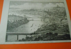 Gravur 1862 - Ansicht von Nashville, Hauptstadt von Tennessee - Bild 1 von 1