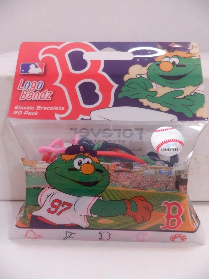 Paquete de 20 pulseras elásticas con banda de goma Bandz con logotipo de los Medias Rojas de Boston Foto 1 de 1