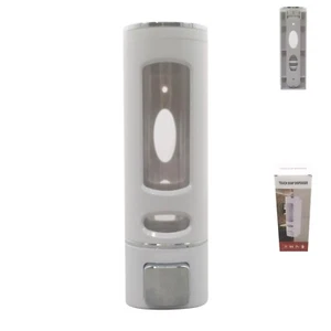 400ml Touch Soap Dispenser Bathroom Shower Liquid Shampoo Wall Mounted White - Picture 1 of 12