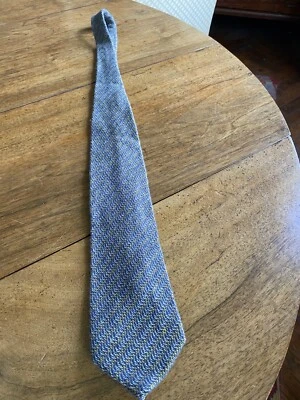 Corbata Etro Milano Hombre Gris/Amarillo 100% Cachemira Ancho Máximo 10 cms Foto 1 de 4