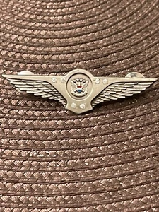 Vintage United Airlines Flight Attendant Wings Pin 6 Gems 35 Years Service - Picture 1 of 3