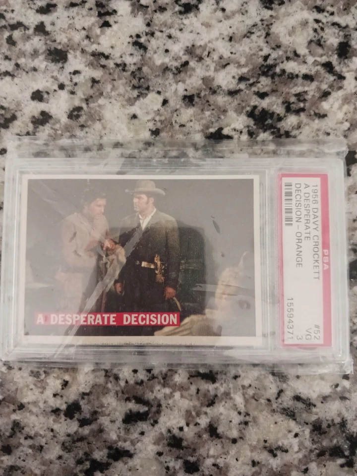 Davy Crockett 1956 Topps espalda naranja, #52 ¡Una decisión desesperada PSA 3 Disney! Foto 1 de 1