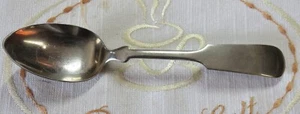 COIN SILVER TEASPOON / S.H. CO. GERMAN SILVER XXX. / NO MONOGRAM / FIDDLE DESIGN - Picture 1 of 2