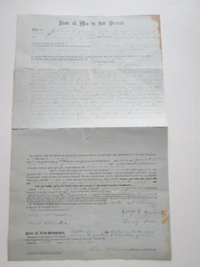 (1) ONE, 10TH FEBRUARY, 1860 DEED, BELKNAP CTY., N. H., G. GORDON TO A. GORDON - Picture 1 of 5
