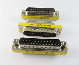 1pcs DB25 25 Pin Male to DB25M Male M/M Mini Gender Changer Serial COM Adapter - Picture 1 of 1