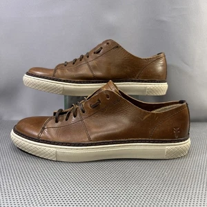 Frye Essex niedrige Leder Sneaker braun Herren Größe 8,5 Schnürschuhe - Bild 1 von 13