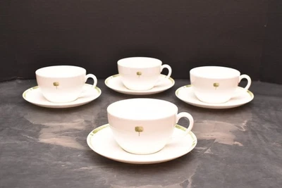 Wedgwood Barbara Barry Boxwood Set of 4 Flat Cups Teacups & Saucers - Image 1 of 4