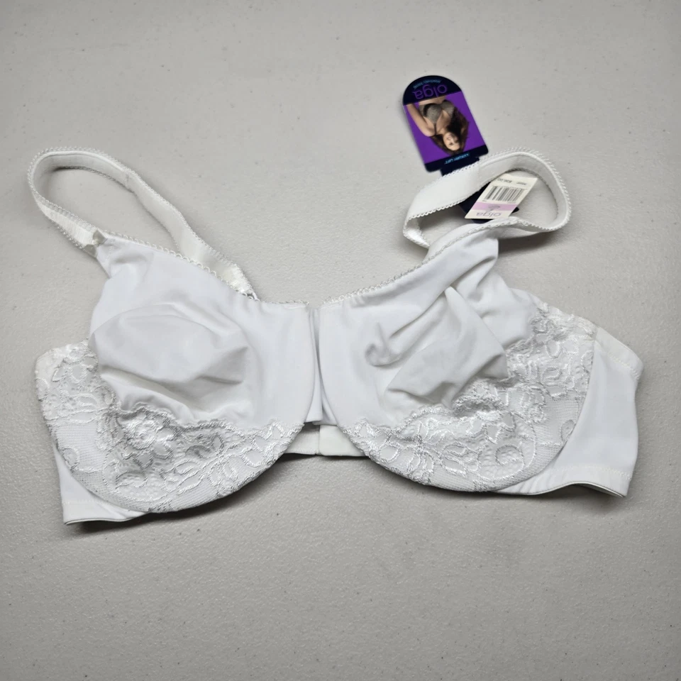 Sujetador Olga para mujer 42D blanco de lujo con aros de encaje nuevo con etiquetas Foto 1 de 4