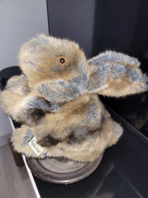 DDE/Doudou peluche Marionnette Lapin Marron Les Petites Marie Fab. Française Tbe - Photo 1/4