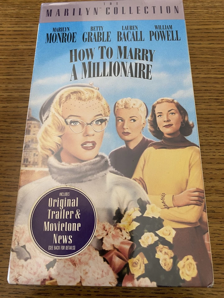 HOW TO MARRY A MILLIONAIRE - (VHS, 1992) - Marilyn Monroe, Betty Grable - NEW - Image 1 of 1