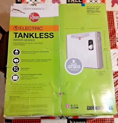 Calentador de agua eléctrico sin tanque Rheem Performance 36kw - plateado (RETEX-36) NUEVO Foto 1 de 4