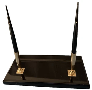 Schaeffer Schreibtischgarnitur auf schwarzem Marmorsockel - Bild 1 von 6