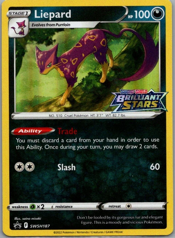 Liepard Promo SWSH: Sword & Shield Promo Cards SWSH187 NM - Image 1 of 2