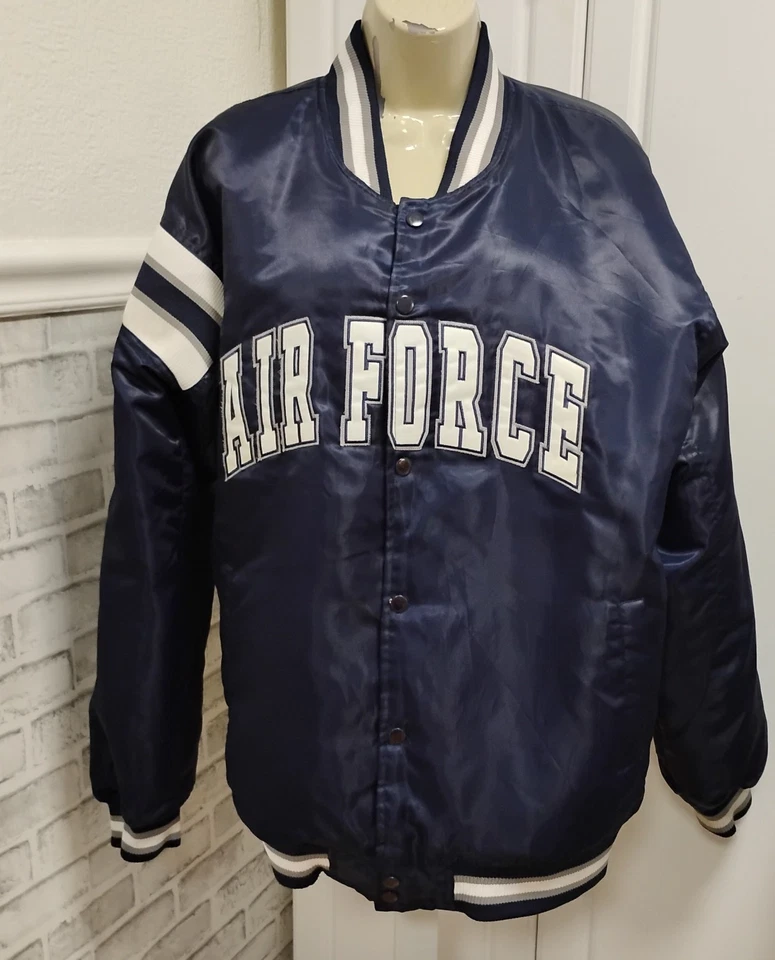 Rapid Dominance 男式大号缎面军用教练空军夹克 — 第 1/4 张图片