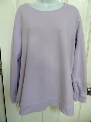 LANDS' END Sz L, 14/16 Lavender Pullover Sweatshirt Tunic Heavyweight - Image 1 of 4