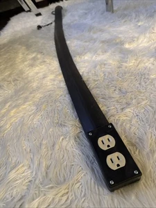 5 Foot- Lay Flat Power Extension and Cord Cover - Black - Picture 1 of 2