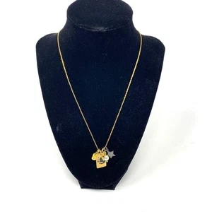 Juicy Couture Multi Charm Necklace Star Bird Heart Pearl - Picture 1 of 7