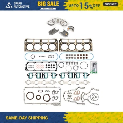 Juego completo de juntas rodamientos anillos aptos para GMC Yukon 1500 2007-2011 6,2 L OHV Foto 1 de 4